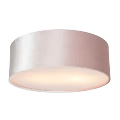 Moderne plafondlamp roze 30 cm met gouden binnenkant - Drum