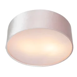 Moderne plafondlamp roze 30 cm met gouden binnenkant - Drum