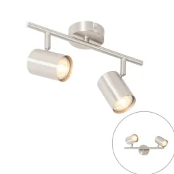 Moderne plafondlamp staal 2-lichts verstelbaar - Jeana