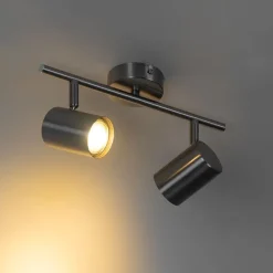 Moderne plafondlamp staal 2-lichts verstelbaar - Jeana