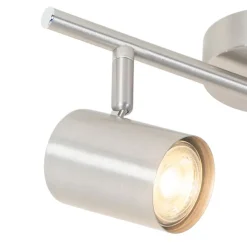 Moderne plafondlamp staal 2-lichts verstelbaar - Jeana