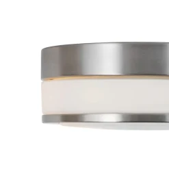 Moderne plafondlamp staal 23 cm IP44- Flavi