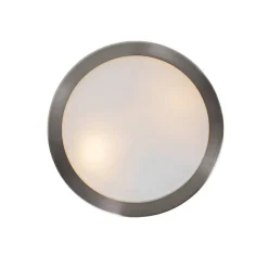 Moderne plafondlamp staal 23 cm IP44- Flavi