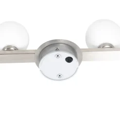 Moderne plafondlamp staal IP44 4-lichts - Cederic