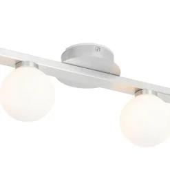 Moderne plafondlamp staal IP44 4-lichts - Cederic