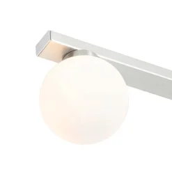 Moderne plafondlamp staal IP44 4-lichts - Cederic