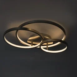 Moderne plafondlamp staal incl. LED en dimmer- Rondas