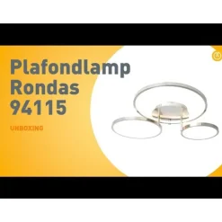 Moderne plafondlamp staal incl. LED en dimmer- Rondas