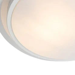 Moderne plafondlamp wit 35 cm IP44 - Walden