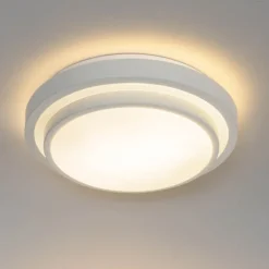 Moderne plafondlamp wit 35 cm IP44 - Walden