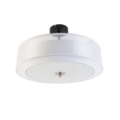Moderne plafondlamp wit 50 cm 3-lichts - Drum Duo