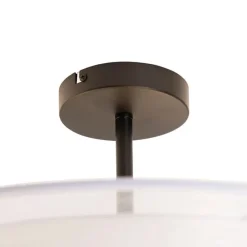 Moderne plafondlamp wit 50 cm 3-lichts - Drum Duo