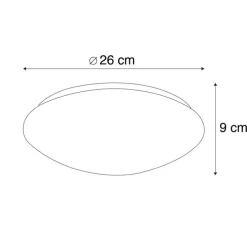 Moderne plafondlamp wit 26 cm incl. LED - Iene