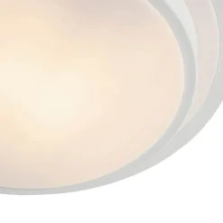 Moderne plafondlamp wit 25 cm IP44 - Walden