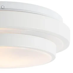Moderne plafondlamp wit 25 cm IP44 - Walden