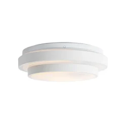Moderne plafondlamp wit 25 cm IP44 - Walden