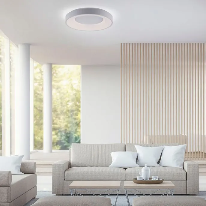 Moderne plafondlamp wit incl. LED 3-staps dimbaar - Steffie