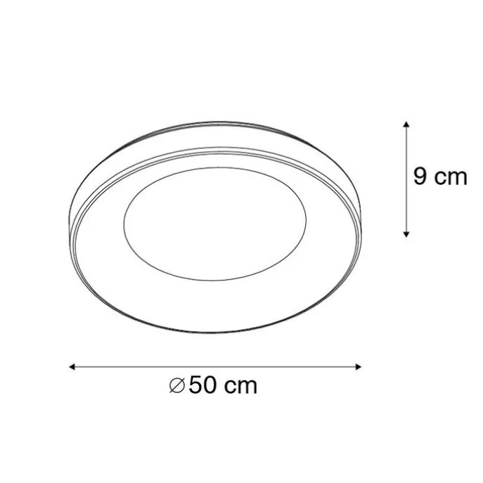 Moderne plafondlamp wit incl. LED 3-staps dimbaar - Steffie