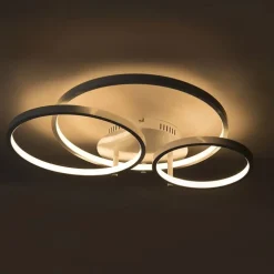 Moderne plafondlamp wit incl. LED en dimmer- Rondas