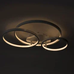 Moderne plafondlamp wit incl. LED en dimmer- Rondas