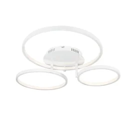 Moderne plafondlamp wit incl. LED en dimmer- Rondas