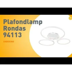 Moderne plafondlamp wit incl. LED en dimmer- Rondas