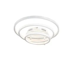 Moderne plafondlamp wit incl. LED en dimmer- Rondas