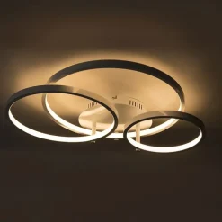 Moderne plafondlamp wit incl. LED en dimmer- Rondas