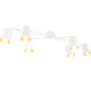 Moderne plafondlamp wit 6-lichts - Lofty