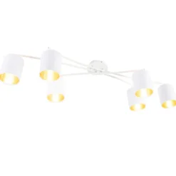 Moderne plafondlamp wit 6-lichts - Lofty