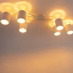 Moderne plafondlamp wit 6-lichts - Lofty