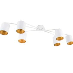 Moderne plafondlamp wit 6-lichts - Lofty
