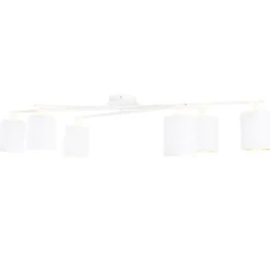 Moderne plafondlamp wit 6-lichts - Lofty