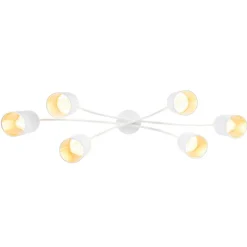 Moderne plafondlamp wit 6-lichts - Lofty