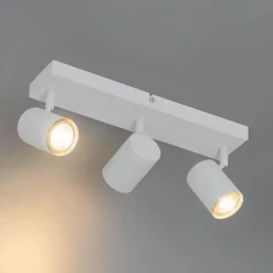 Moderne plafondlamp wit 3-lichts verstelbaar rechthoekig - Jeana