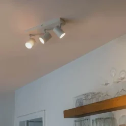 Moderne plafondlamp wit 3-lichts verstelbaar rechthoekig - Jeana