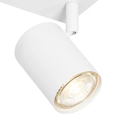 Moderne plafondlamp wit 3-lichts verstelbaar rechthoekig - Jeana