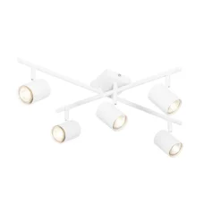 Moderne plafondlamp wit 5-lichts verstelbaar vierkant - Jeana