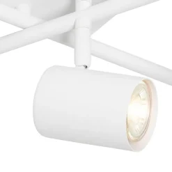 Moderne plafondlamp wit 5-lichts verstelbaar vierkant - Jeana