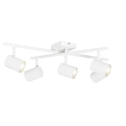 Moderne plafondlamp wit 5-lichts verstelbaar vierkant - Jeana