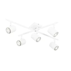 Moderne plafondlamp wit 5-lichts verstelbaar vierkant - Jeana