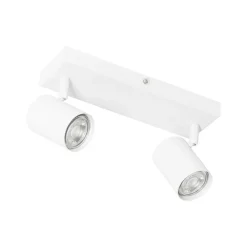 Moderne plafondlamp wit 2-lichts verstelbaar rechthoekig - Jeana