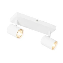 Moderne plafondlamp wit 2-lichts verstelbaar rechthoekig - Jeana