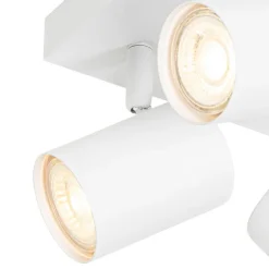 Moderne plafondlamp wit 4-lichts verstelbaar vierkant - Jeana