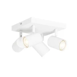 Moderne plafondlamp wit 4-lichts verstelbaar vierkant - Jeana