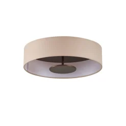 Moderne plafondlamp wit met bronzen binnenkant incl. LED 3-staps dimbaar - Bredow