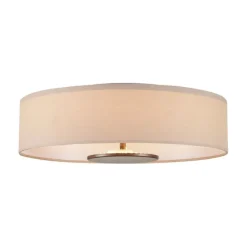 Moderne plafondlamp wit met bronzen binnenkant incl. LED 3-staps dimbaar - Bredow
