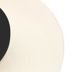 Moderne plafondlamp wit met zwart 36cm incl. LED - Lido