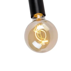 Moderne plafondlamp zwart 3-lichts rond - Facil