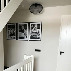 Moderne plafondlamp zwart 45 cm - Mesh Ball